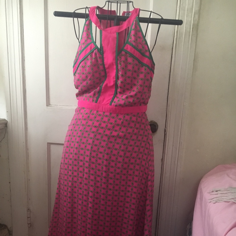 Pink Maxi Hostess Dress